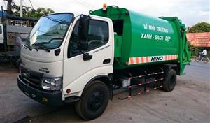 Xe cuốn ép chở rác hino 6 khối - 2018